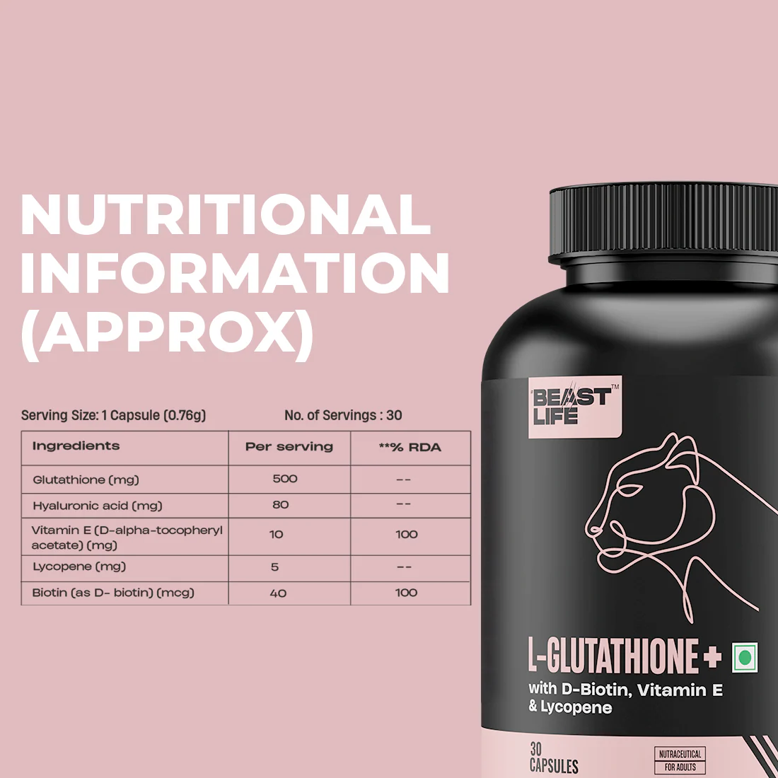 L- GLUTATHIONE+ CAPSULES | 30N - Image 9