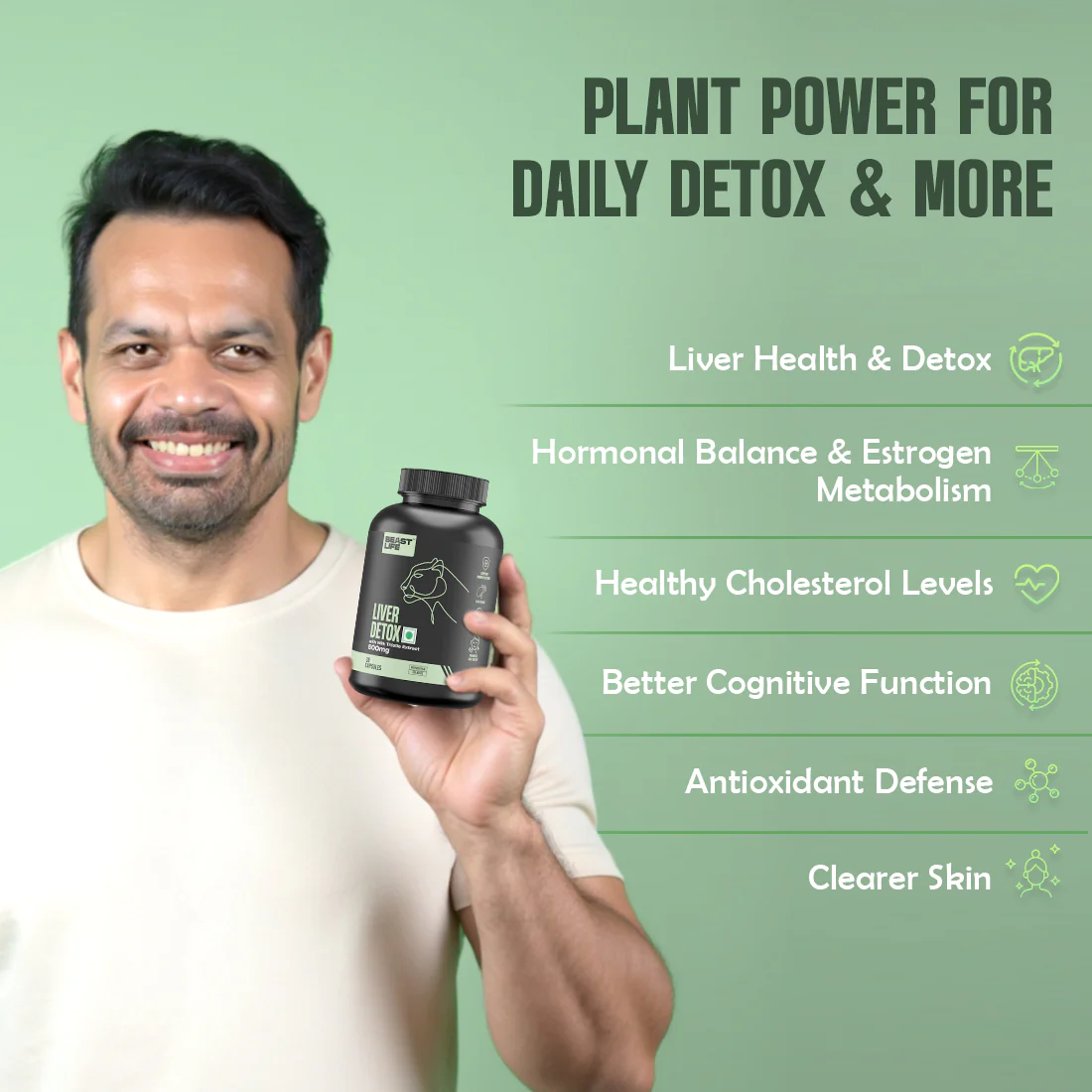 Liver Detox Supplement with Milk Thistle Extract 500mg | 30 N - Image 4