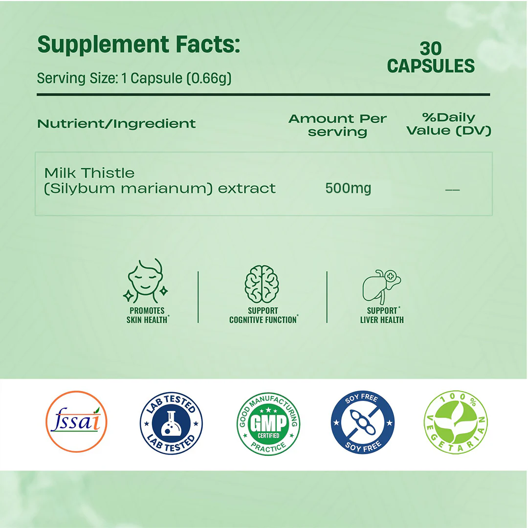 Liver Detox Supplement with Milk Thistle Extract 500mg | 90 Day Pack - Image 8