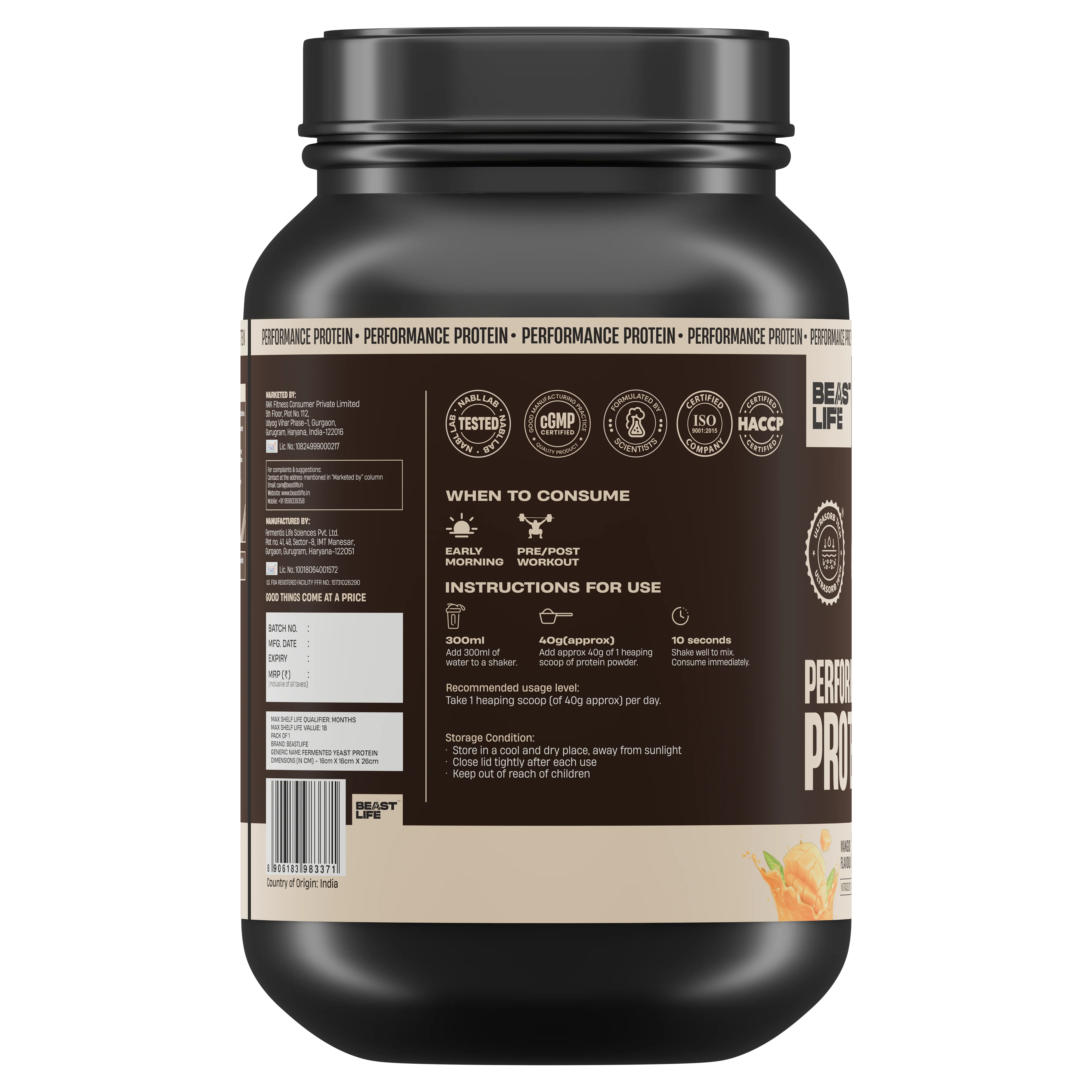 Performance Fermented Yeast Protein with Ultrasorb Tech | Mango | 1 kg - Image 11