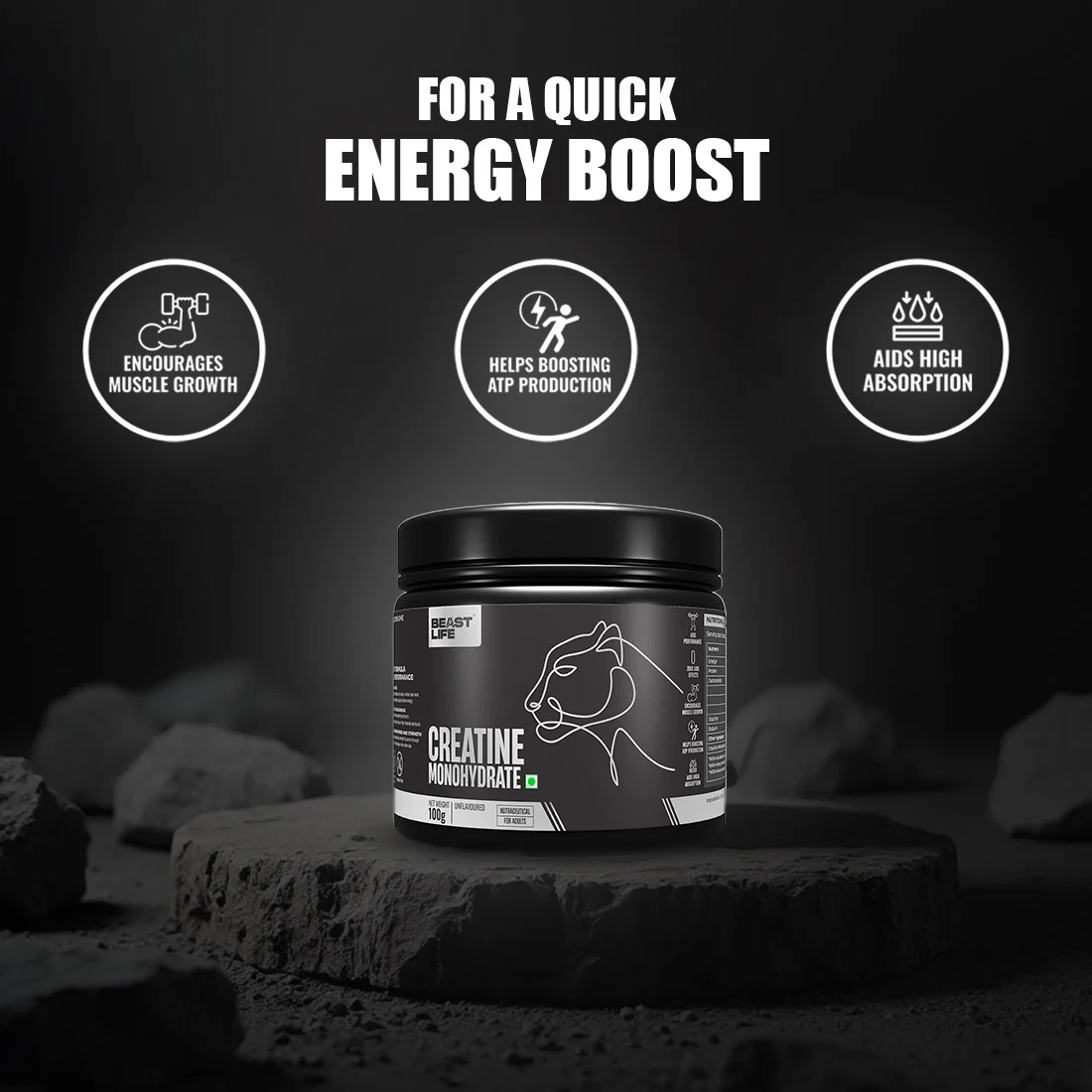THE BEAST BUILDER KIT | Gainer 1kg + Creatine 100 g - Image 3